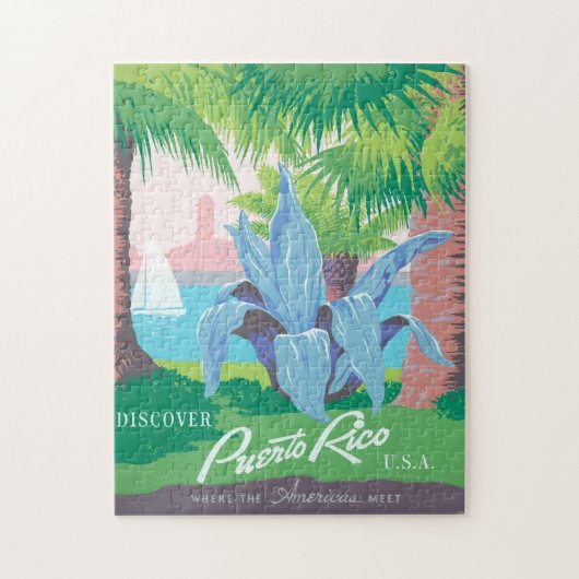 プエルトリコヴィンテージアクールート歴史写真トラ ジグソーパズル (縦)