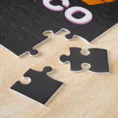 プエルトリコヴィンテージパームツリーズサマービーチ ジグソーパズル (側面)