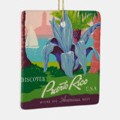 プエルトリコヴィンテージ旅行アートを発見 セラミックオーナメント (右)