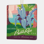 プエルトリコヴィンテージ旅行アートを発見 セラミックオーナメント (左)