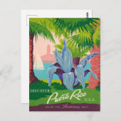 プエルトリコヴィンテージ旅行アートを発見 ポストカード (正面/裏面)