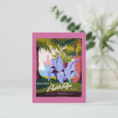 プエルトリコヴィンテージ旅行ポスター ポストカード (スタンド正面)