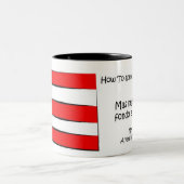 プエルトリコ人を話す方法 ツートーンマグカップ (中央)