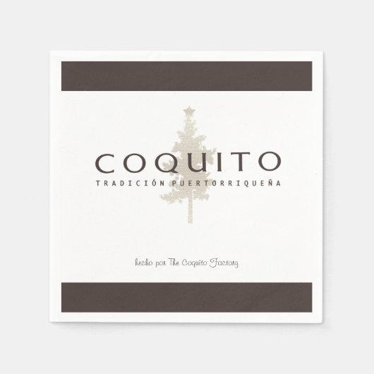 プエルトリコ伝統のCoquitoを宣伝しよう スタンダードカクテルナプキン (正面)