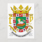 プエルトリコ公式コートオブアームズ紋章 ポストカード (正面)