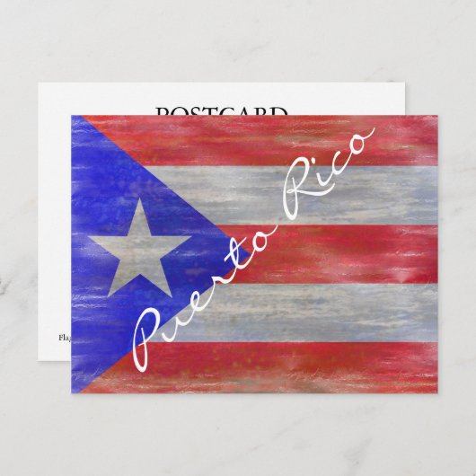 プエルトリコ動揺してプエルト州旗 ポストカード (正面/裏面)