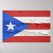 プエルトリコ国旗が風化絵を描 ポスター (正面)