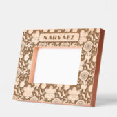 プエルトリコ国旗とフロールデマガ レーザー彫刻フレーム (左)