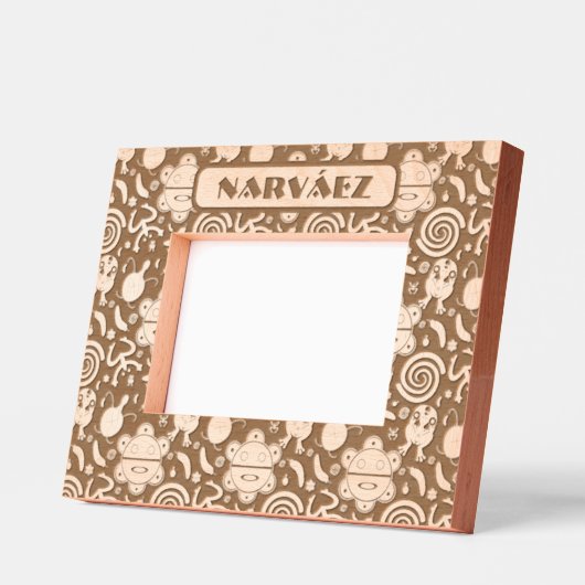 プエルトリコ国旗とフロールデマガ レーザー彫刻フレーム (左)