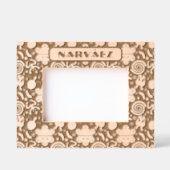 プエルトリコ国旗とフロールデマガ レーザー彫刻フレーム (正面)