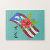 プエルトリコ国旗とフロールデマガboricua ジグソーパズル (横)
