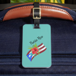 プエルトリコ国旗とフロールデマガboricua ラゲッジタグ