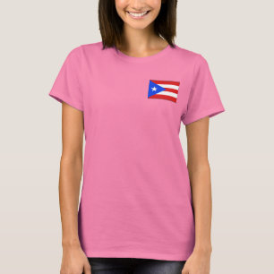 プエルトリコ国旗と地図dk Tシャツ