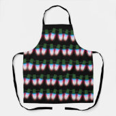 プエルトリコ国旗のクリスマスライトエプロン エプロン (正面)