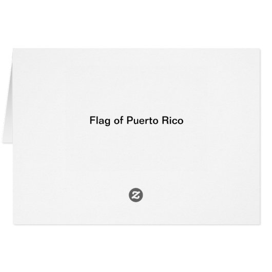 プエルトリコ国旗のグリーティングカード (裏面横)