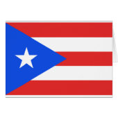 プエルトリコ国旗のグリーティングカード (正面横)