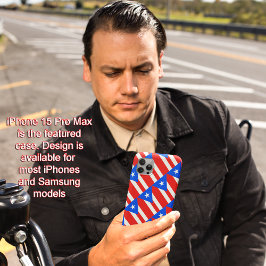 プエルトリコ国旗のパターンiPhone 15 Pro Max iPhone 15 Pro Maxケース