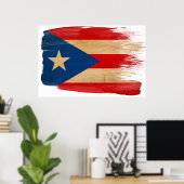 プエルトリコ国旗のポスター ポスター (ホームオフィス)