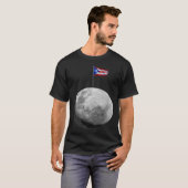 プエルトリコ国旗の上のボリチュアハスタアンラルーナプエルトリコ Tシャツ (正面フル)