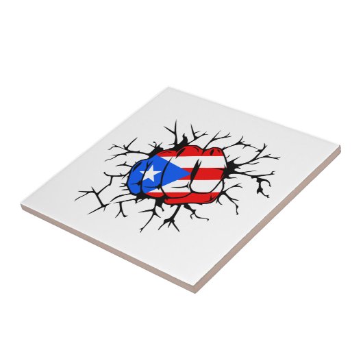 プエルトリコ国旗の第カッコいい1の陶磁器タイル タイル (側面)