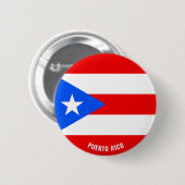 プエルトリコ国旗の魅力的愛国的ボタン 缶バッジ (正面&裏面)