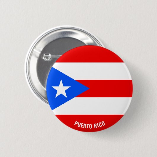 プエルトリコ国旗の魅力的愛国的ボタン 缶バッジ (正面&裏面)