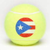 プエルトリコ国旗を掲げた愛国的なテニスボール テニスボール (裏面)