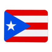 プエルトリコ国旗を掲げた愛国的なフレキシブル磁石 マグネット (横)
