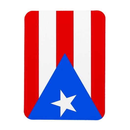 プエルトリコ国旗を掲げた愛国的なフレキシブル磁石 マグネット (縦)