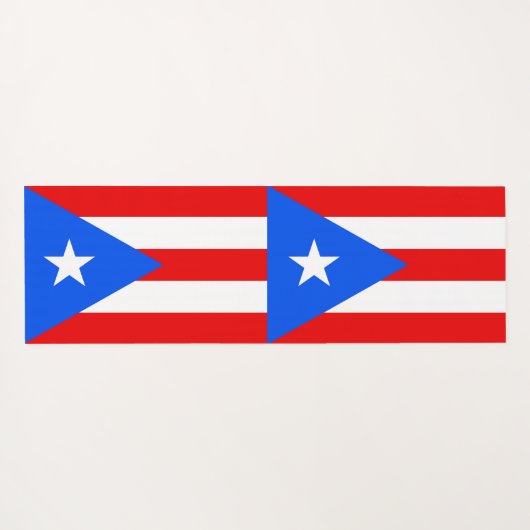 プエルトリコ国旗を掲げた愛国的なヨガマット ヨガマット (裏面(横))