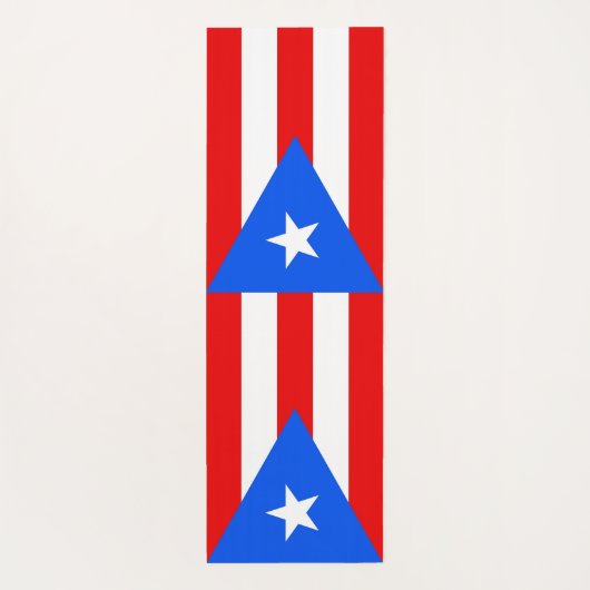 プエルトリコ国旗を掲げた愛国的なヨガマット ヨガマット (裏面)