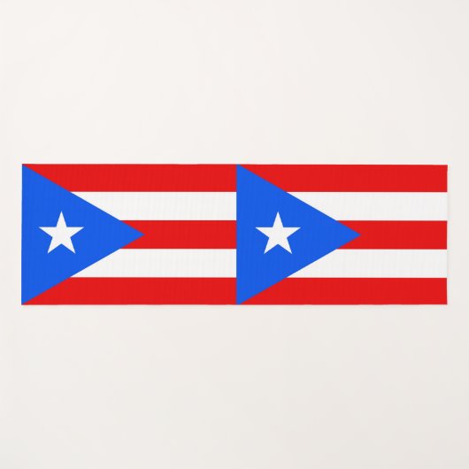 プエルトリコ国旗を掲げた愛国的なヨガマット ヨガマット (正面(横))
