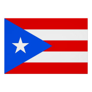 プエルトリコ国旗を掲げた愛国的ポスター ポスター