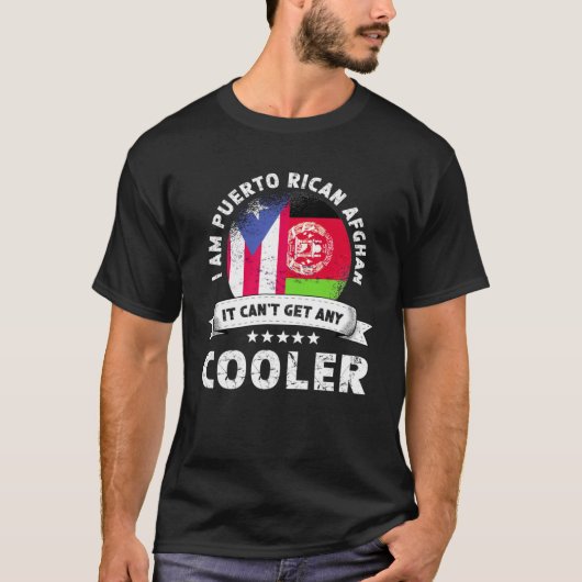 プエルトリコ国旗アフガニスタン育て愛国国 Tシャツ (正面)