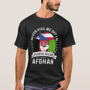 プエルトリコ国旗アフガニスタン育ユーモアプライド Tシャツ