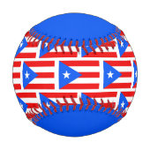 プエルトリコ国旗カスタムの野球スポーツギフト 野球ボール (正面)