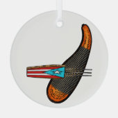 プエルトリコ国旗グイロ ガラスオーナメント (裏面)