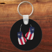プエルトリコ国旗ボクシンググローブボクサーボリキュアパトリ キーホルダー (正面)