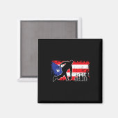 プエルトリコ国旗ボーリングリーグのチームコーチパトリオ マグネット (正面/裏面)