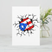 プエルトリコ国旗招待カード 招待状 (スタンド正面)