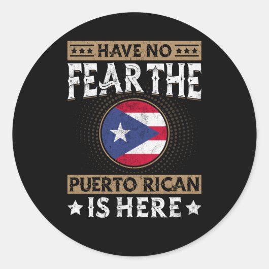 プエルトリコ国旗誇りを持ったプエルト・リカン ラウンドシール (正面)