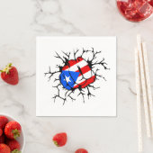 プエルトリコ国旗 スタンダードカクテルナプキン (インサイチュ)