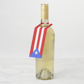 プエルトリコ国旗 ボトルネックタグ (アングル)