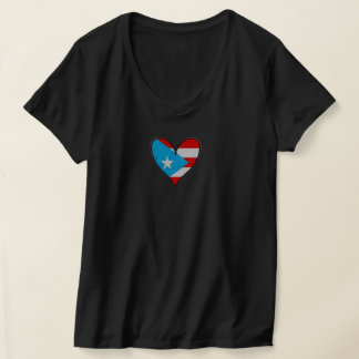 プエルトリコ国旗 |ボリチュアハート,プエルト・リカ Tシャツ