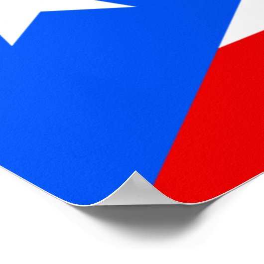 プエルトリコ国旗 ポスター (角)