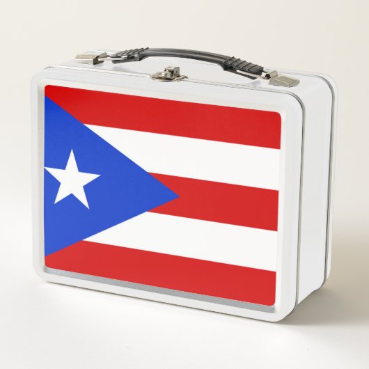 プエルトリコ国旗 メタルランチボックス (正面)