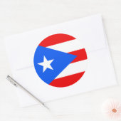 プエルトリコ国旗。米国、米国 ラウンドシール (封筒)