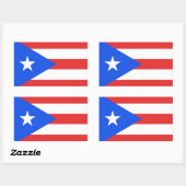 プエルトリコ国旗 長方形シール (シート)