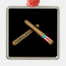 プエルトリコ国旗I Palitos メタルオーナメント
