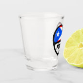 プエルトリコ国法旗ハートPRI ショットグラス (左)